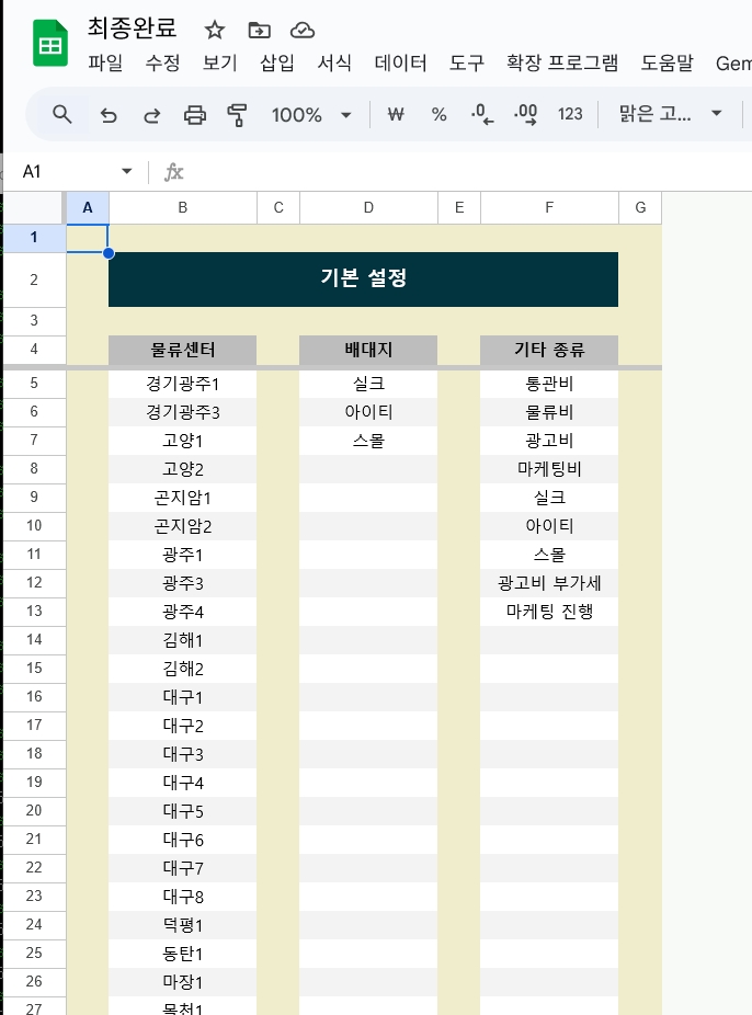 물류 재고 입출고 관리 시스템